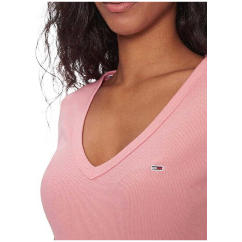 TOMMY JEANS Slim essential rib v ss